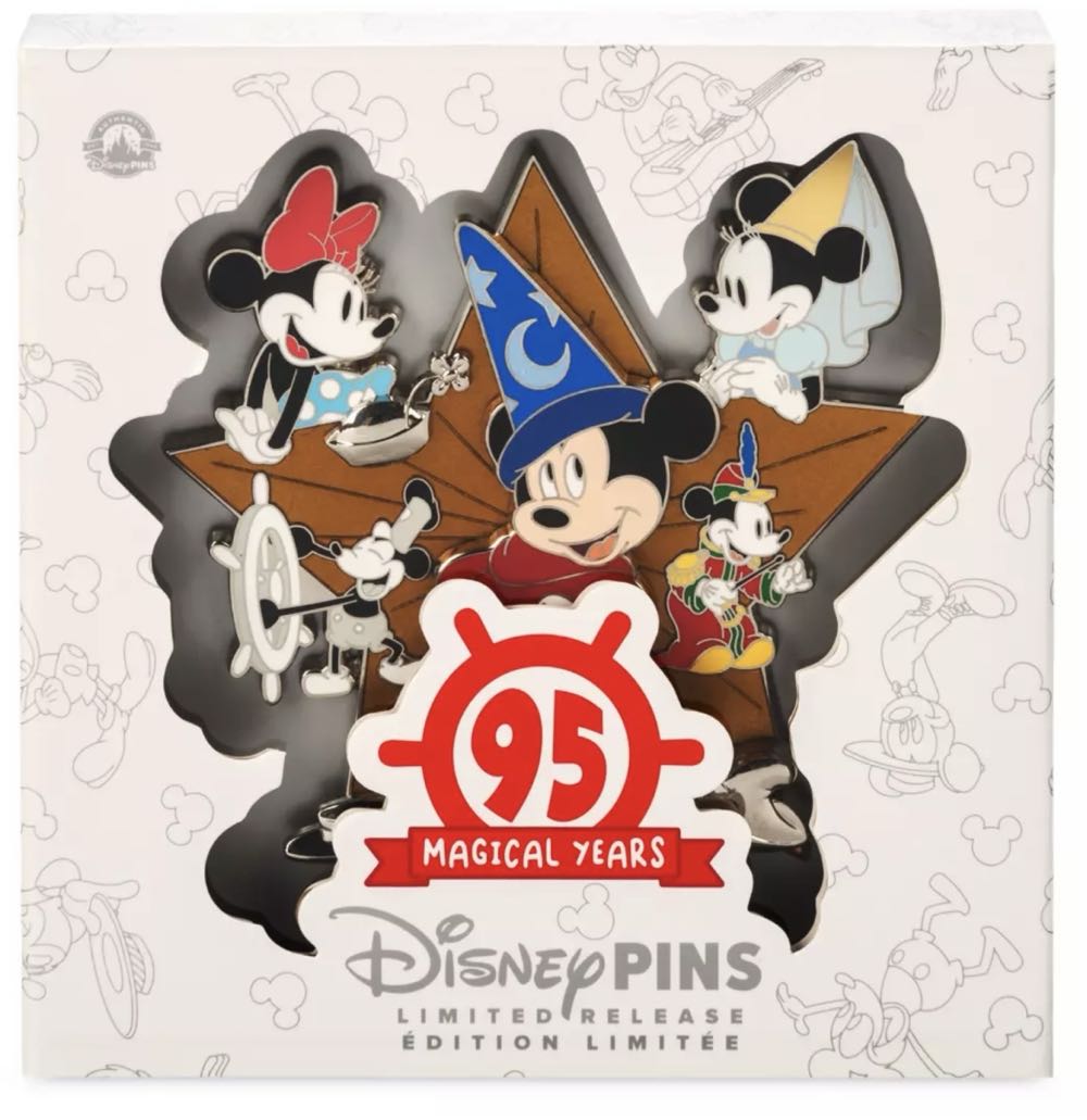 Mickey Mouse and Minnie Mouse 95th Anniversary Jumbo Pin - Jumbo Pin pin collectible [Barcode 438011517314] - Main Image 2
