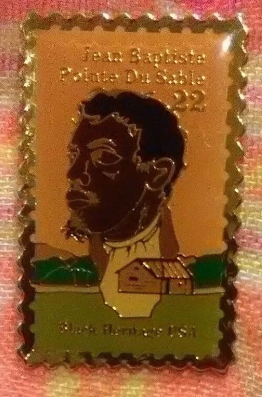 USPS Jean Baptiste Pointe Du Sable  pin collectible - Main Image 2