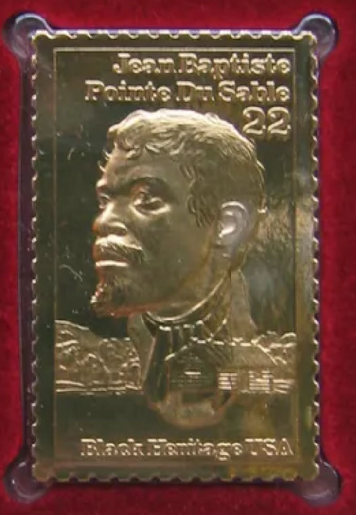 USPS Jean Baptiste Pointe Du Sable  pin collectible - Main Image 3