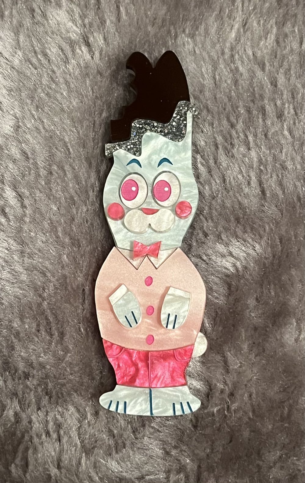 Boy Girl - Chocolate Bunny Boy - Brooch pin collectible - Main Image 1
