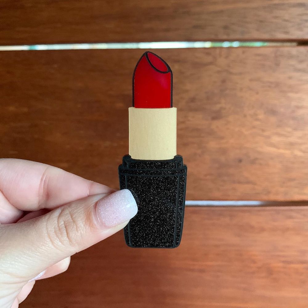 Parksy Pop - Red Lipstick - Brooch pin collectible - Main Image 3