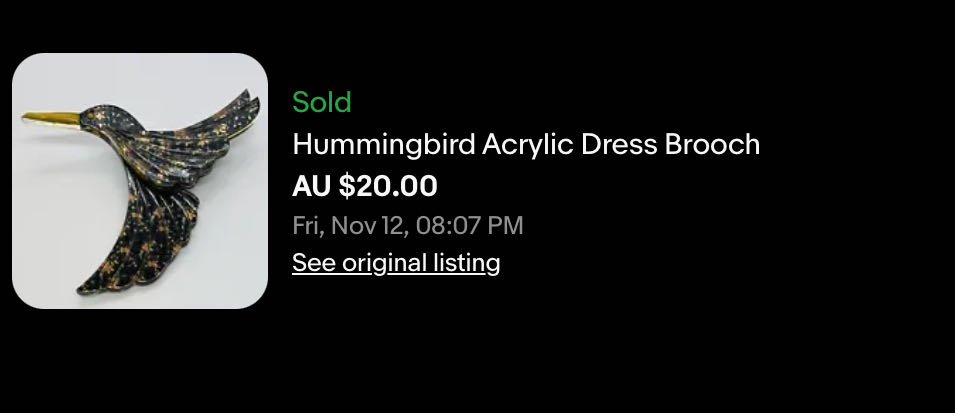 Erstwilder - Halcyon Hummingbird - Brooch pin collectible - Main Image 4