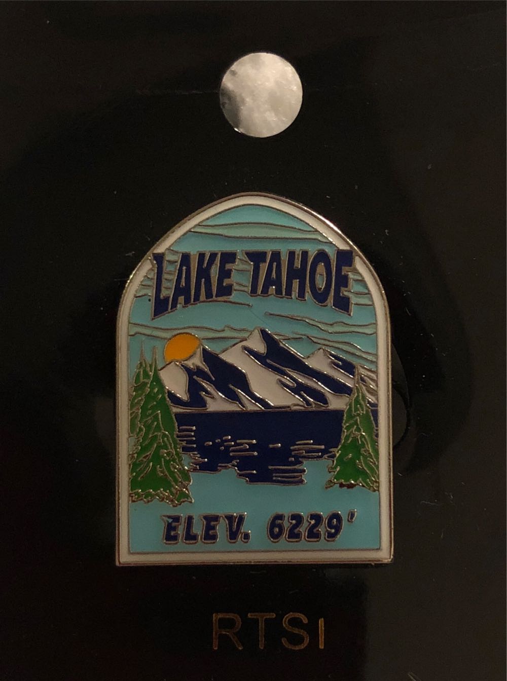 Lake Tahoe Arched Landscape Elevation Pin - Enamel pin collectible - Main Image 2