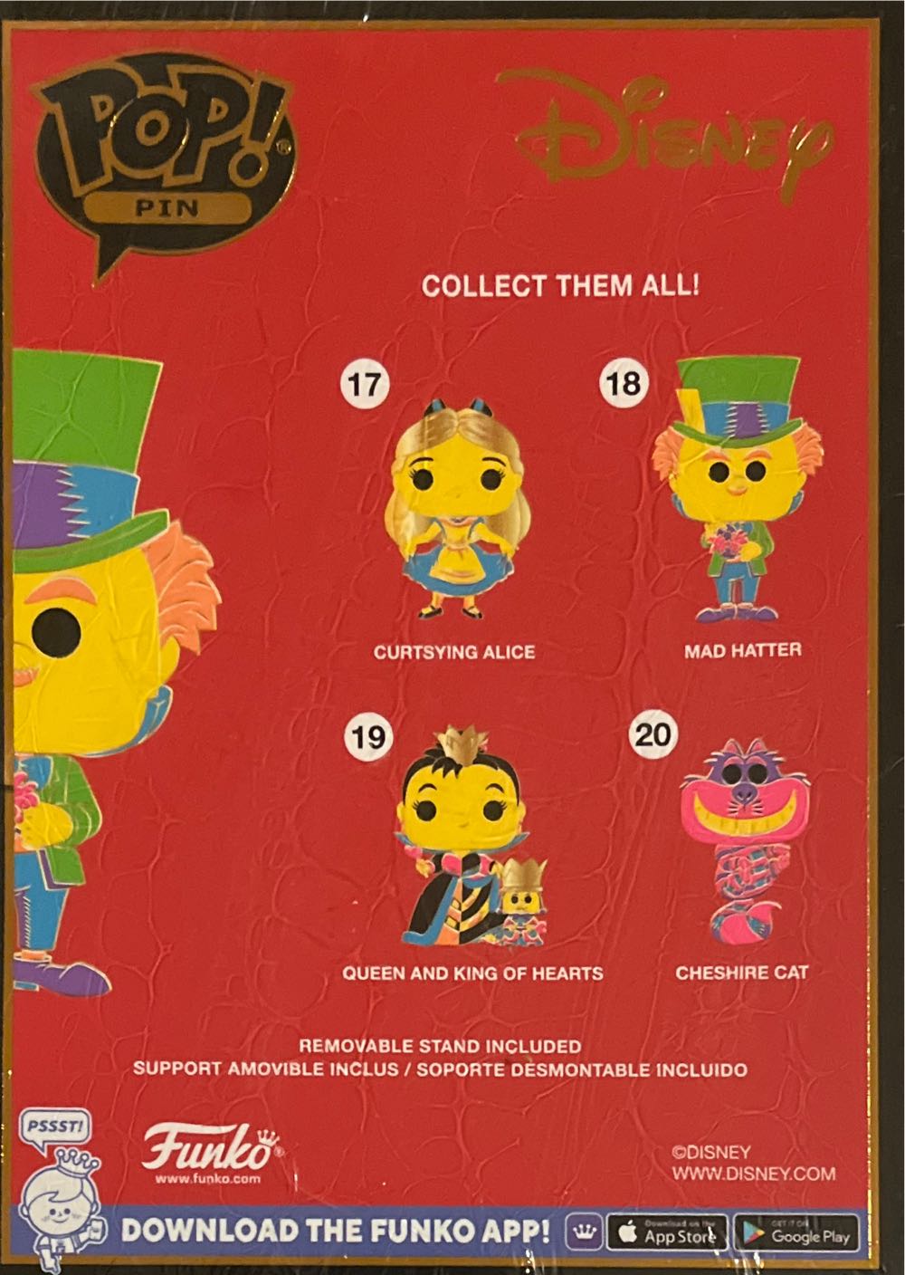 Mad Hatter - Funko Pop! Pin pin collectible [Barcode 671803452992] - Main Image 3