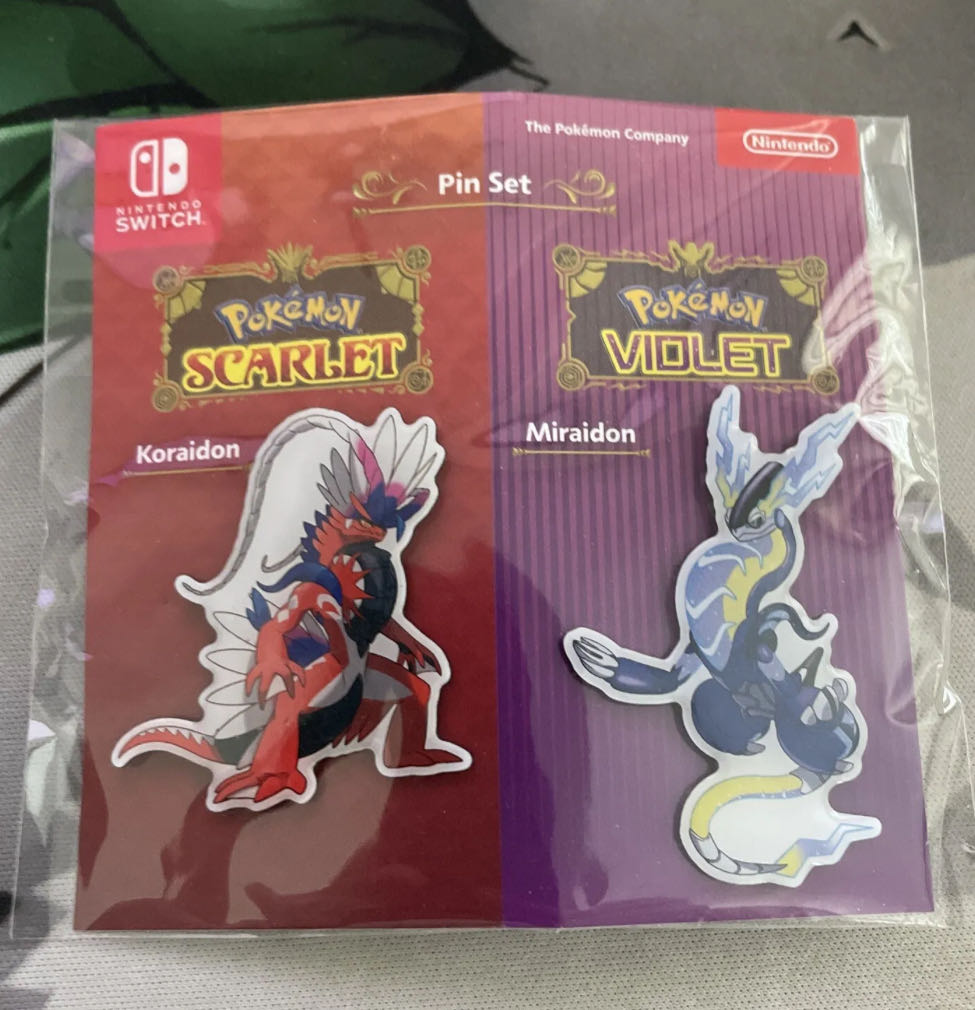 Pokemon Scarlet and Violet Pin Set Koraidon and Miraidon Gamestop Exclusive pin collectible - Main Image 2