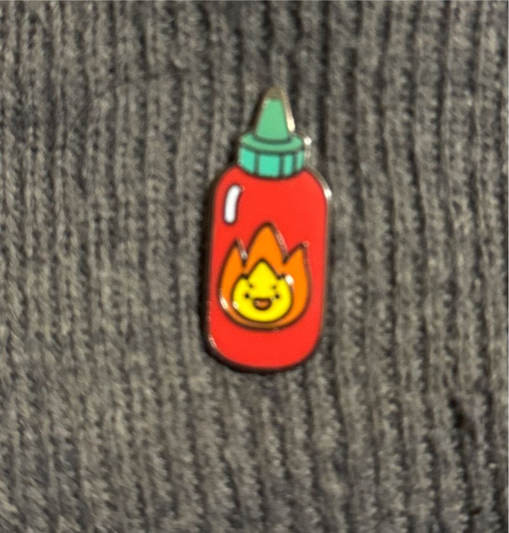 Chibi Cute Hot Sauce Pin - Enamel Pin pin collectible - Main Image 2