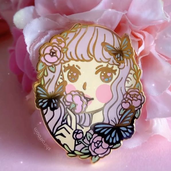 Butterfly Girl - Enamel pin collectible - Main Image 3