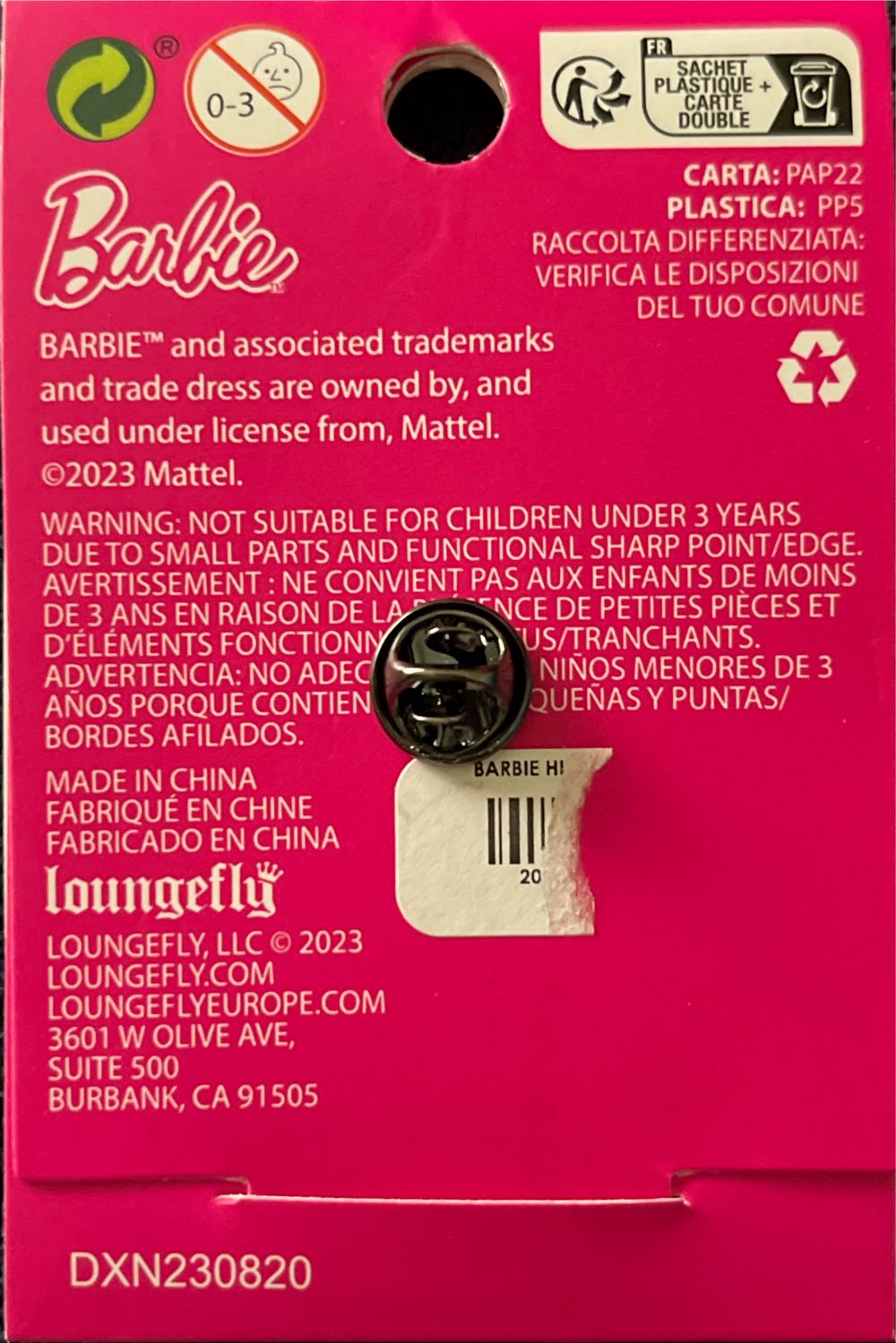 Barbie Hinged Enamel Pin  pin collectible - Main Image 3