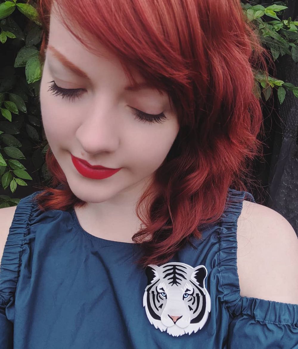 Rock the Panda - Troy the Tiger - Brooch pin collectible - Main Image 2