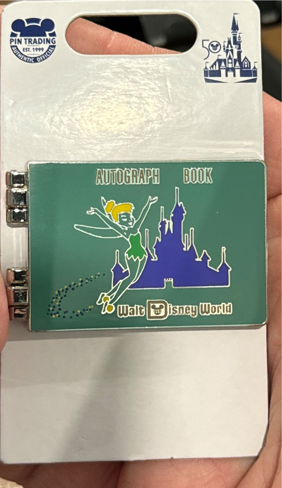 Tinker bell Disney 50th Anniversary Vault Autograph Book  pin collectible [Barcode 400937913808] - Main Image 2