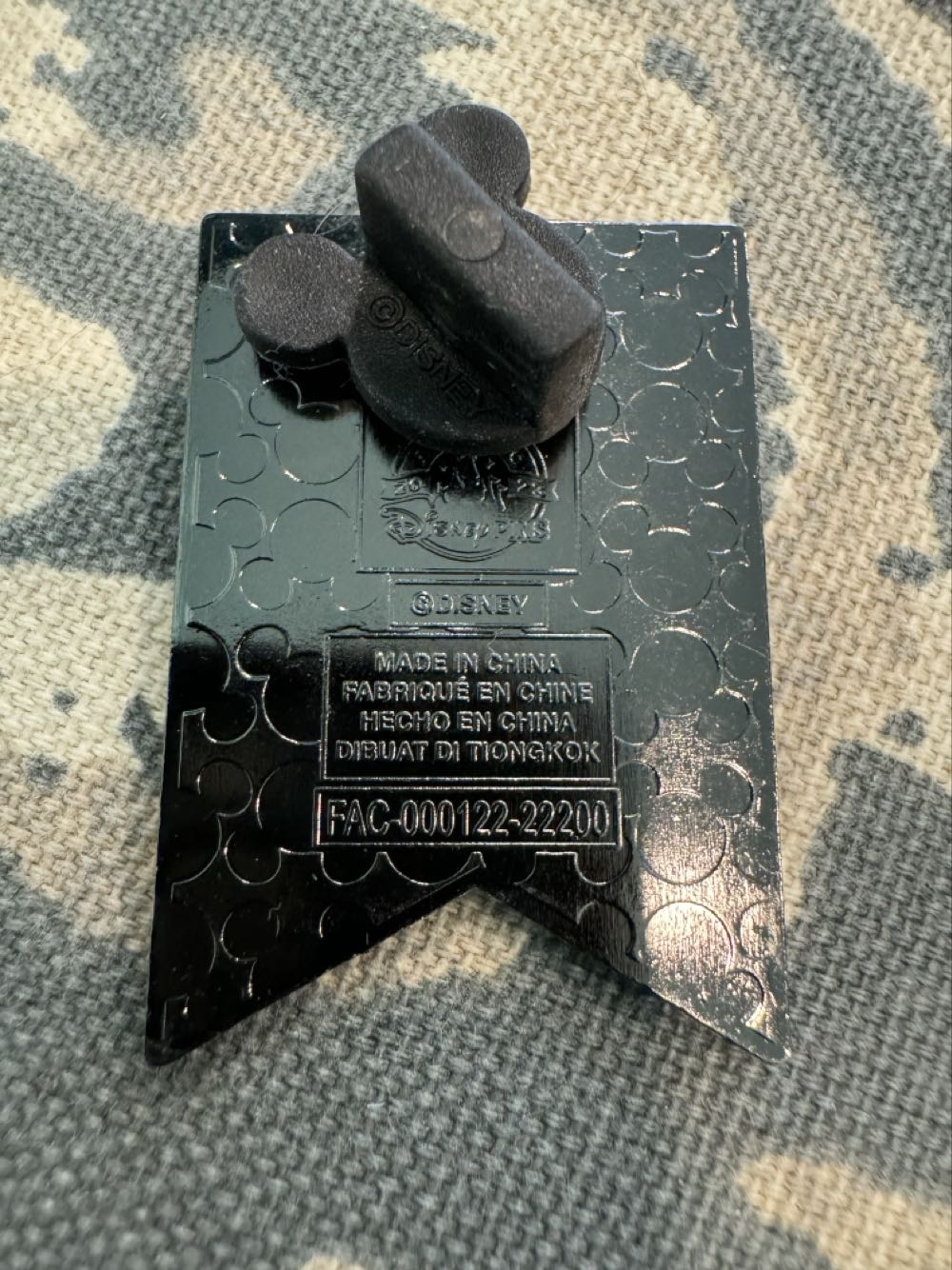 Mickey,  Vertical Flag, banner, light blue  pin collectible - Main Image 2