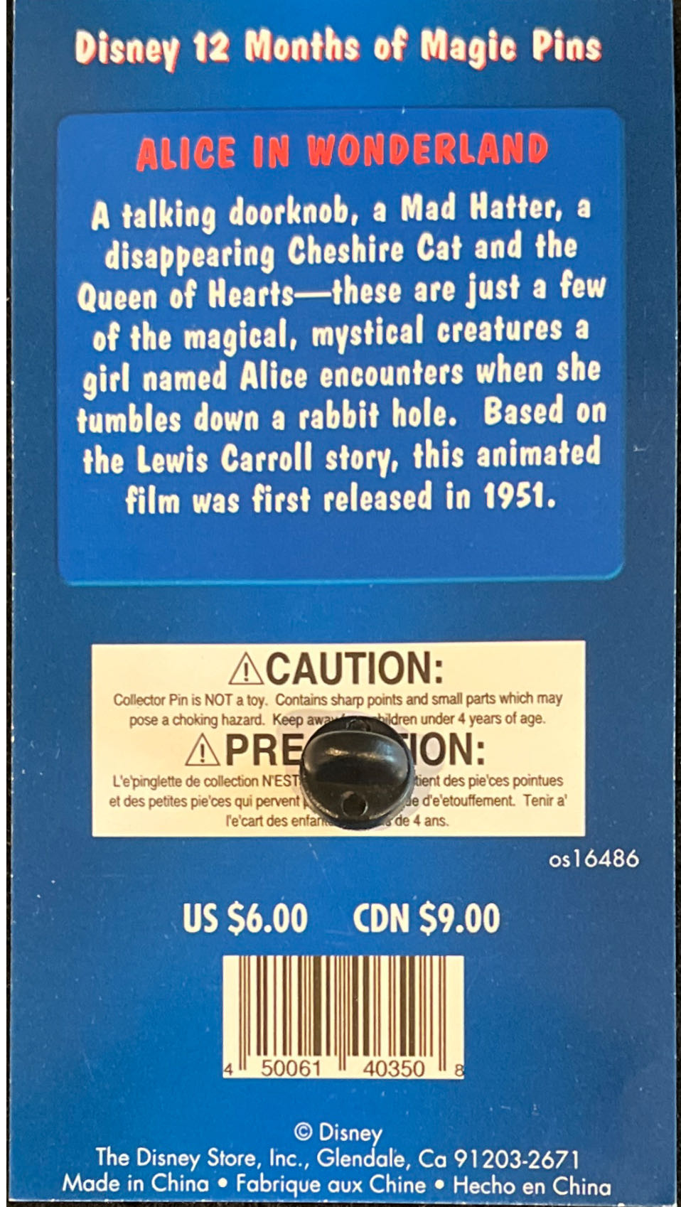 Disney 12 Months Of Magic Pins: Alice Wonderland  pin collectible - Main Image 2