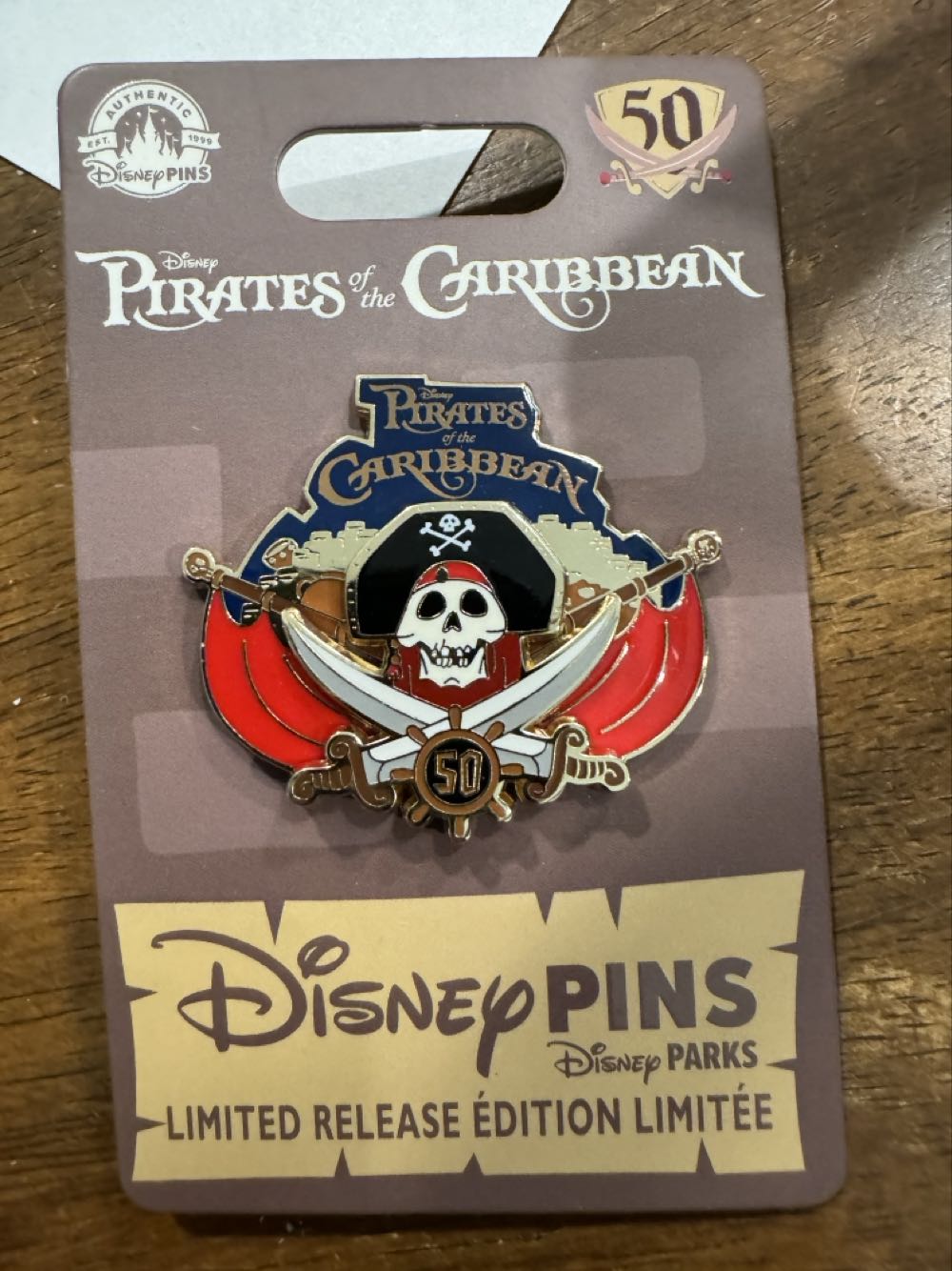 Pirates Of The Caribbean 50th Skeleton Crows Nest Pin Pin 33213 - Limited Release pin collectible [Barcode 400959570218] - Main Image 2