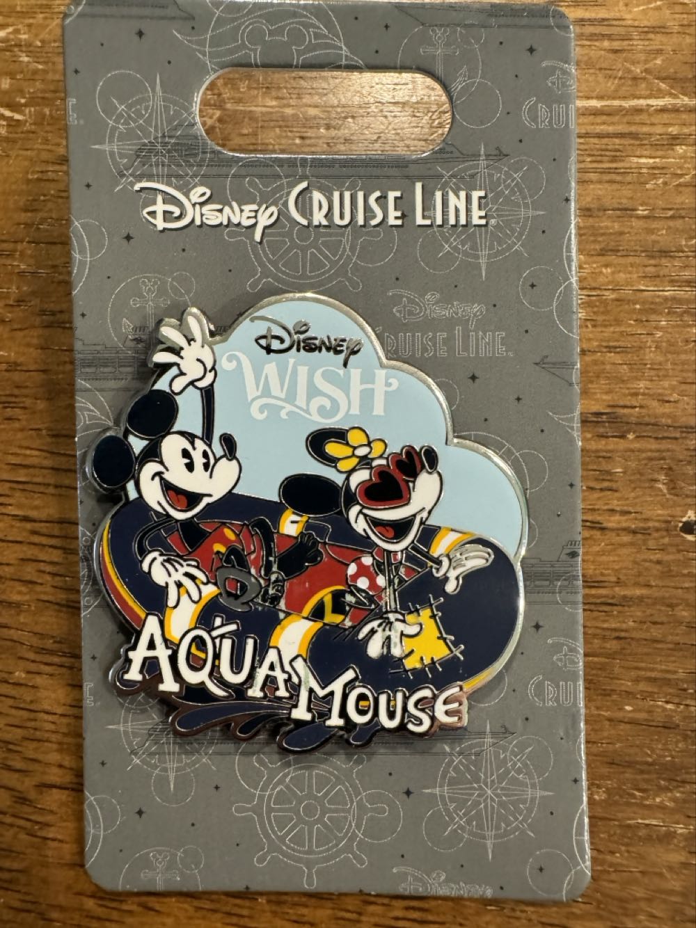 Disney Cruise Line DCL, Disney Wish Aqua Mouse, Mickey And Minnie  pin collectible [Barcode 400942614790] - Main Image 2