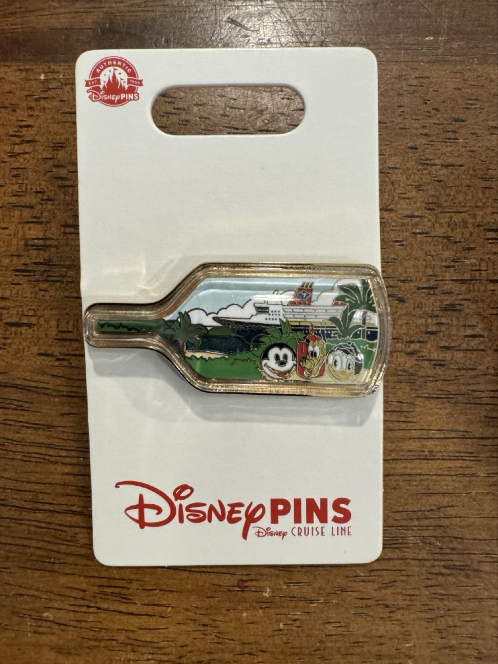Disney Cruise Line DCL,  Ship In A Bottle  pin collectible [Barcode 400000351117] - Main Image 2