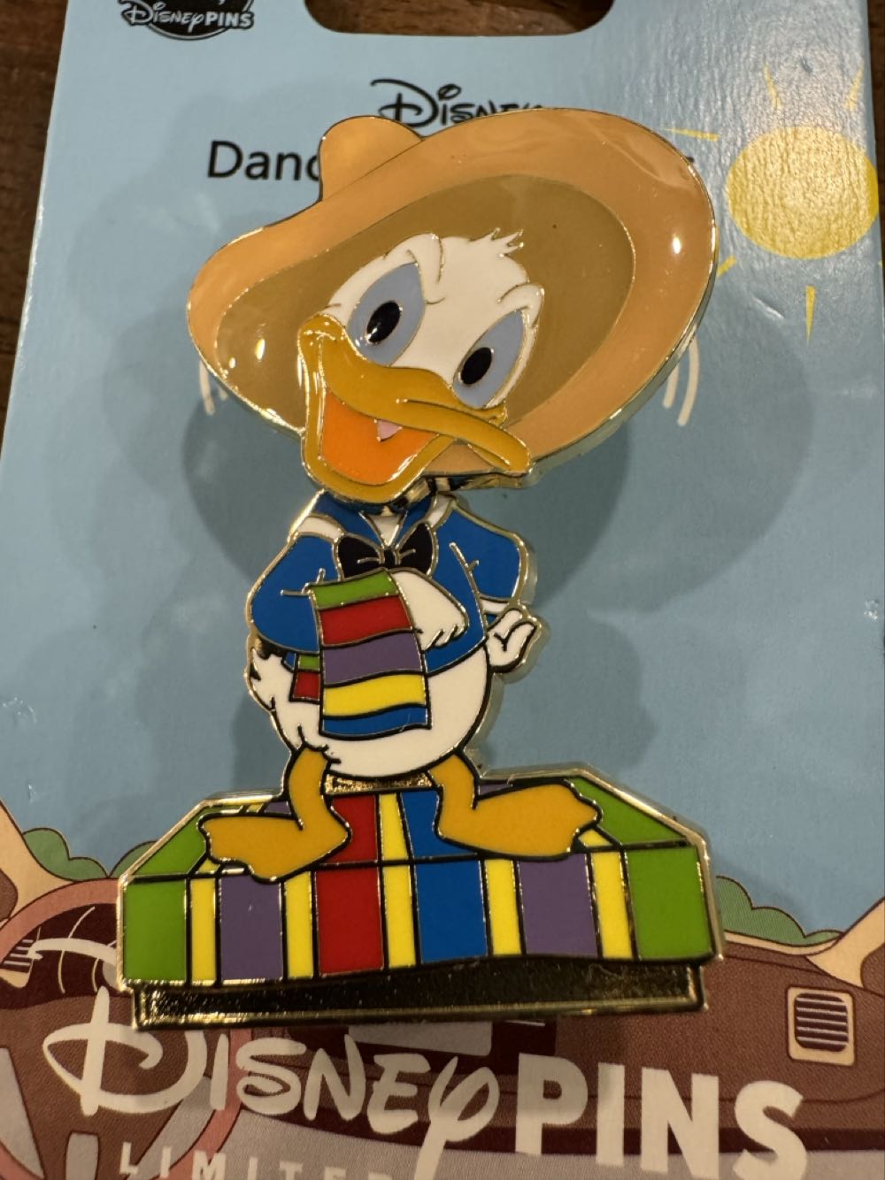 Donald Disney Duck Three Caballeros Dancing Characters  pin collectible [Barcode 400959875627] - Main Image 2