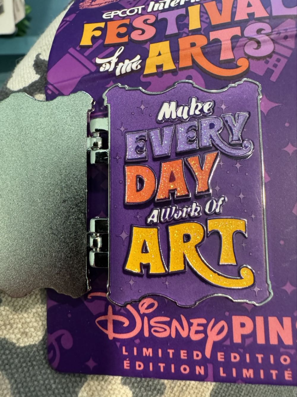 Festival Of The Arts Disney Figment Hinged Epcot  pin collectible [Barcode 400969969033] - Main Image 3