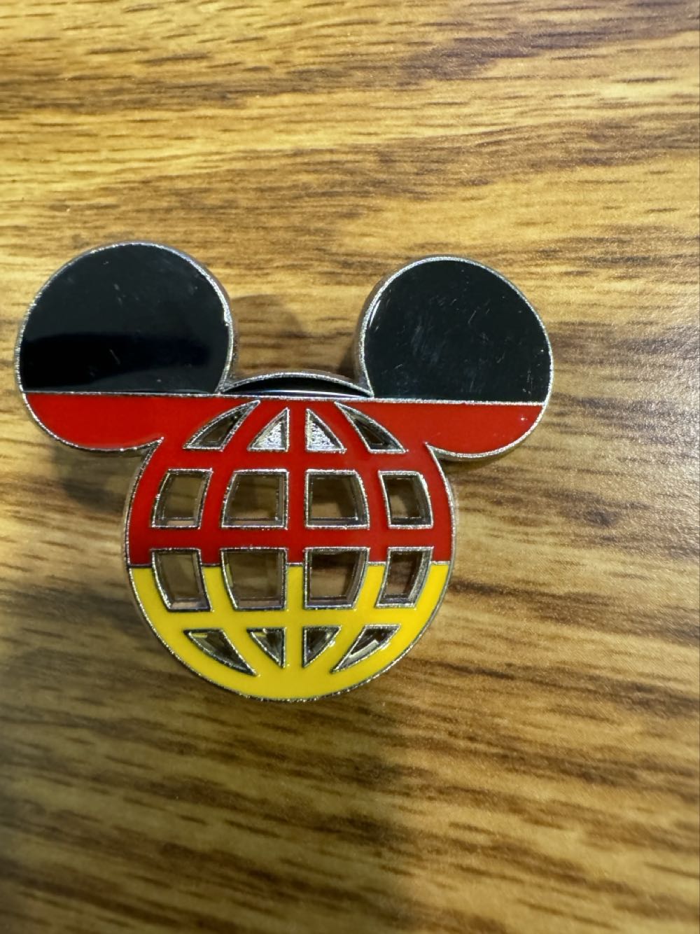 Mickey ears, German, flag, globe, world showcase, Epcot  pin collectible - Main Image 1