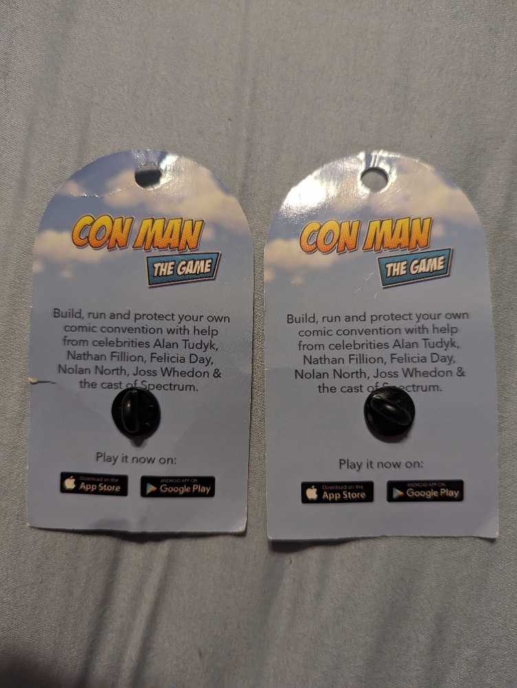 Con Man Pins - Enamel Brass Back pin collectible - Main Image 2