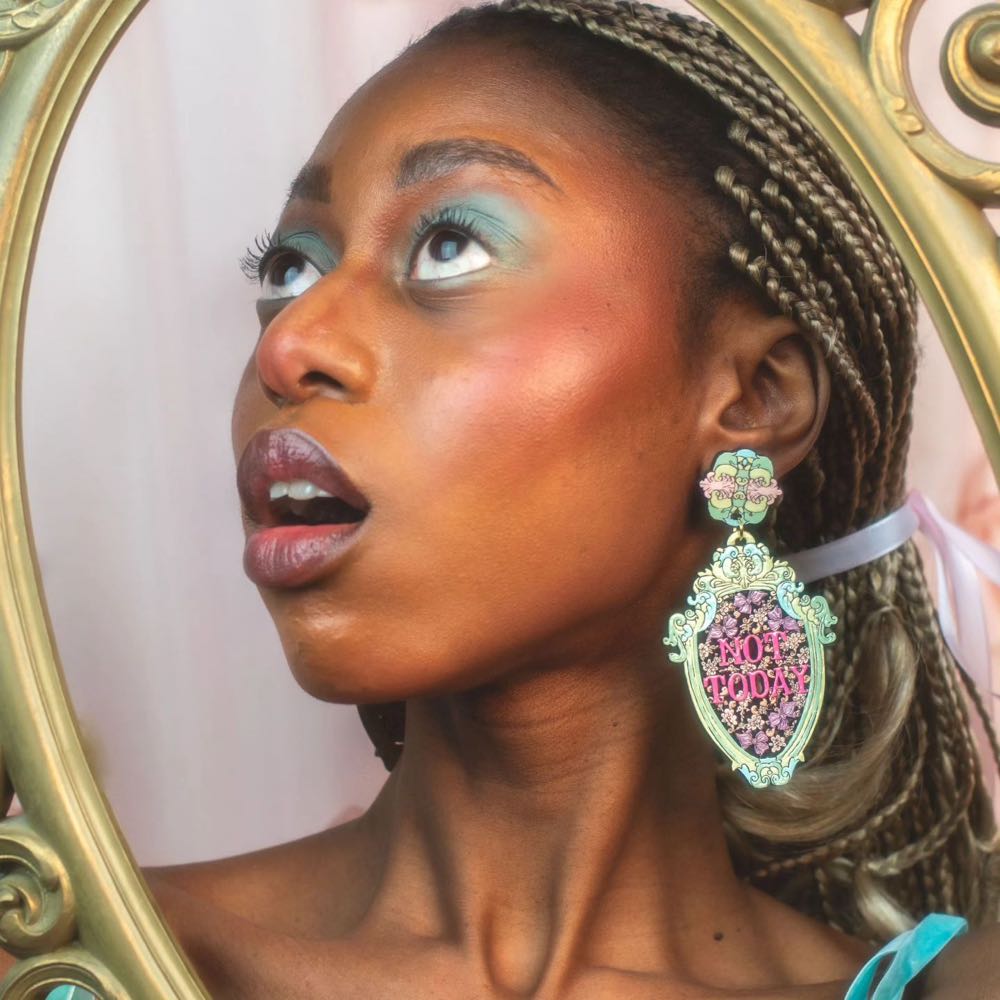 Rylee & Ink - Not Today Dangle Earrings - Earrings pin collectible - Main Image 4