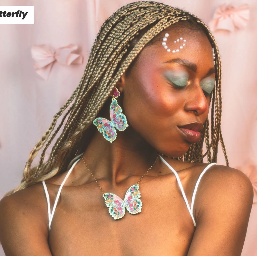 Rylee & Ink - Versailles Butterfly Dangle Earrings - Earrings pin collectible - Main Image 2