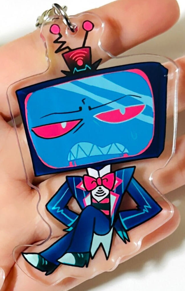 Vox the TV Demon - Hazbin Hotel Keychain - Acrylic Charm pin collectible - Main Image 2