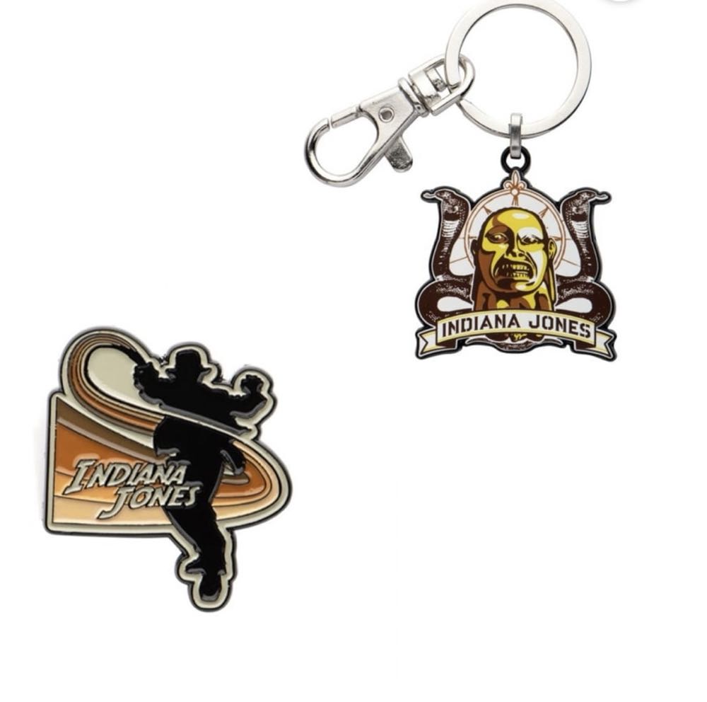 Indiana Jones W/whip  item image Indiana Jones and the Dial of Destiny Bundle: Raiders of the Lost Ark Idol Snakes Keychain and Whip Pin - Official Movie Collectibles  pin collectible - Main Image 2