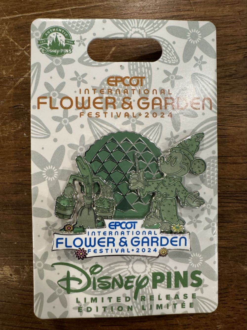 Epcot Flower & Garden 2024, Sorcerer Mickey  pin collectible [Barcode 400966269419] - Main Image 2