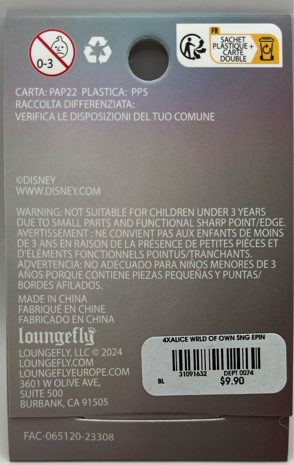 Alice: In A World Of My Own - Disney Loungefly pin collectible [Barcode 31091632] - Main Image 2