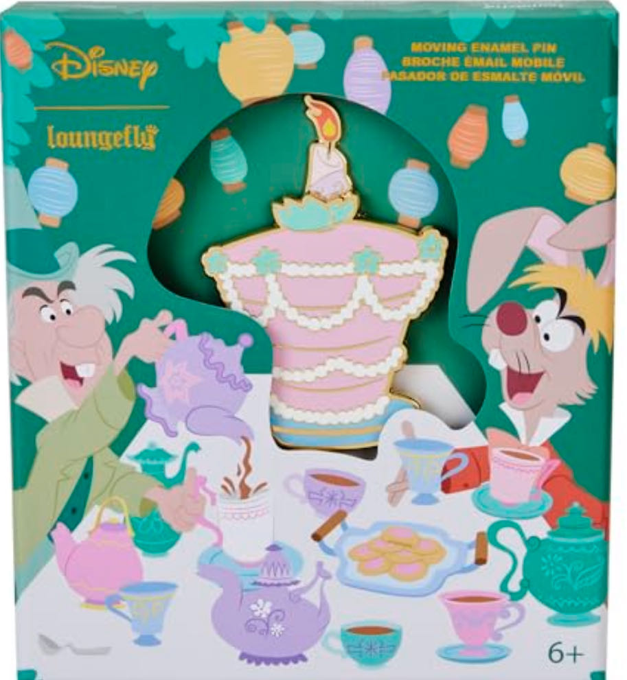 Alice In Wonderland: Dormouse In Unbirthday Cake (sliding pin) - Disney Loungefly pin collectible [Barcode 671803506503] - Main Image 2