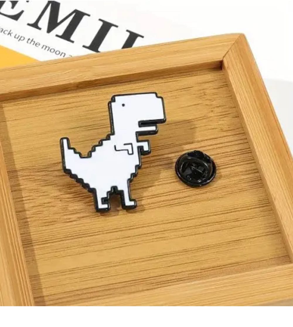 Google Dinosaur Game Pin - Brooch pin collectible - Main Image 2