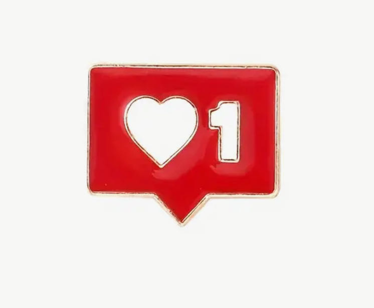 Instagram Like Nofication Pin - Brooch pin collectible - Main Image 2