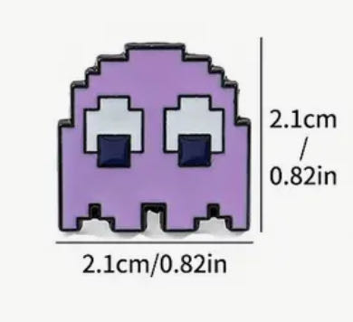 Purple Pacman Ghost Pin - Brooch pin collectible - Main Image 2