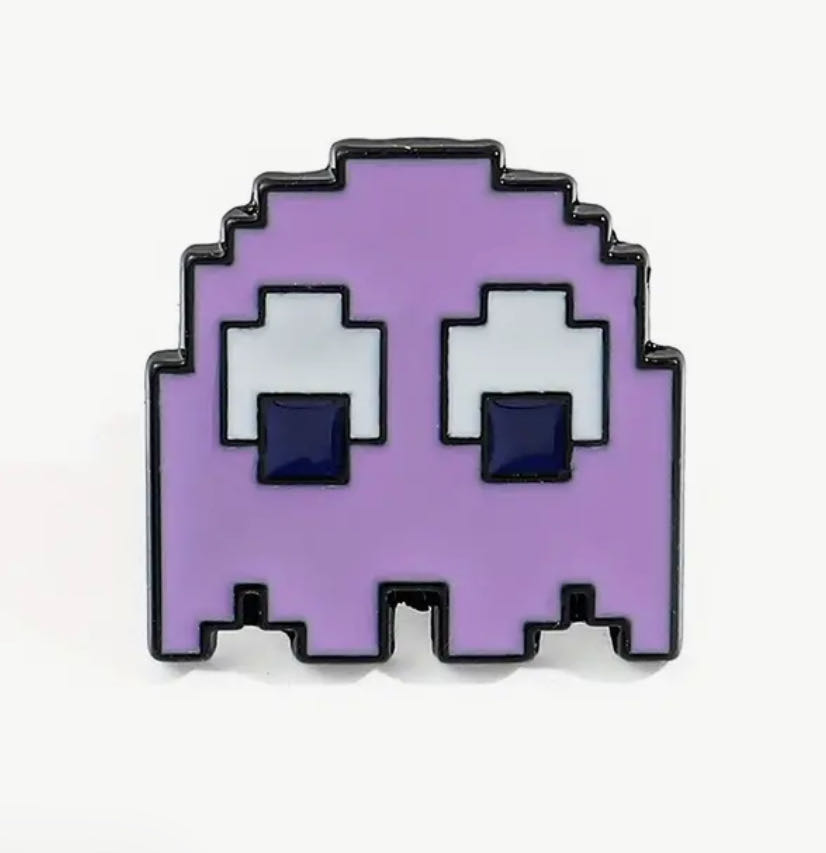 Purple Pacman Ghost Pin - Brooch pin collectible - Main Image 3