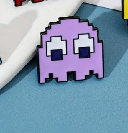 Purple Pacman Ghost Pin - Brooch pin collectible - Main Image 4