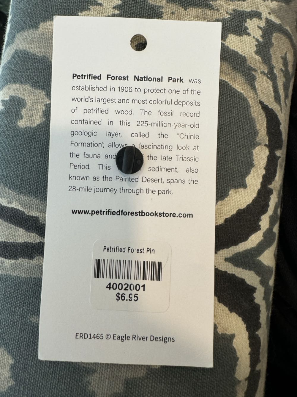 Petrified Forest National Park, Fallen Tree  pin collectible - Main Image 3