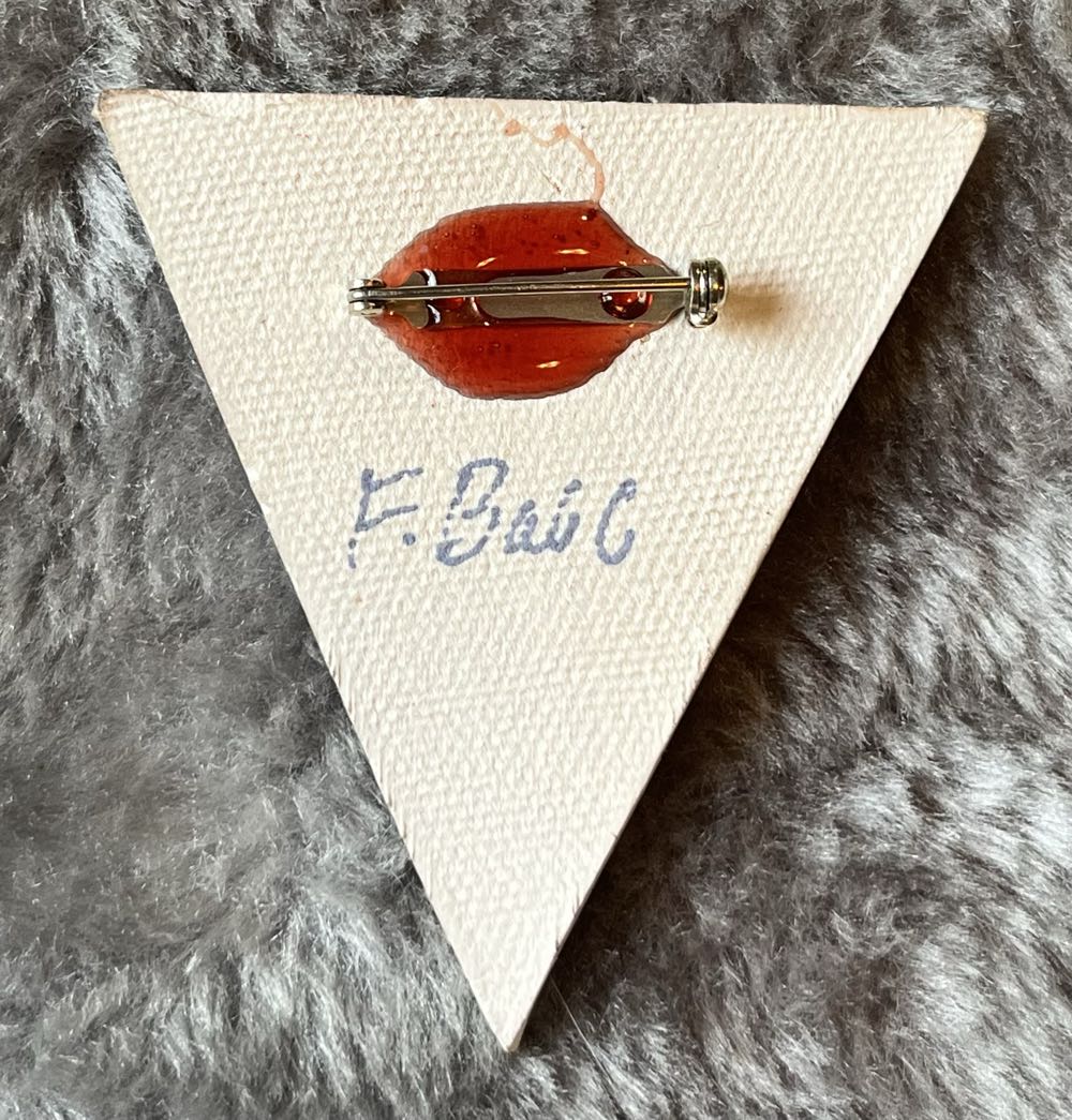 Fred Babb - Piano Head - Ceramic Brooch pin collectible - Main Image 2