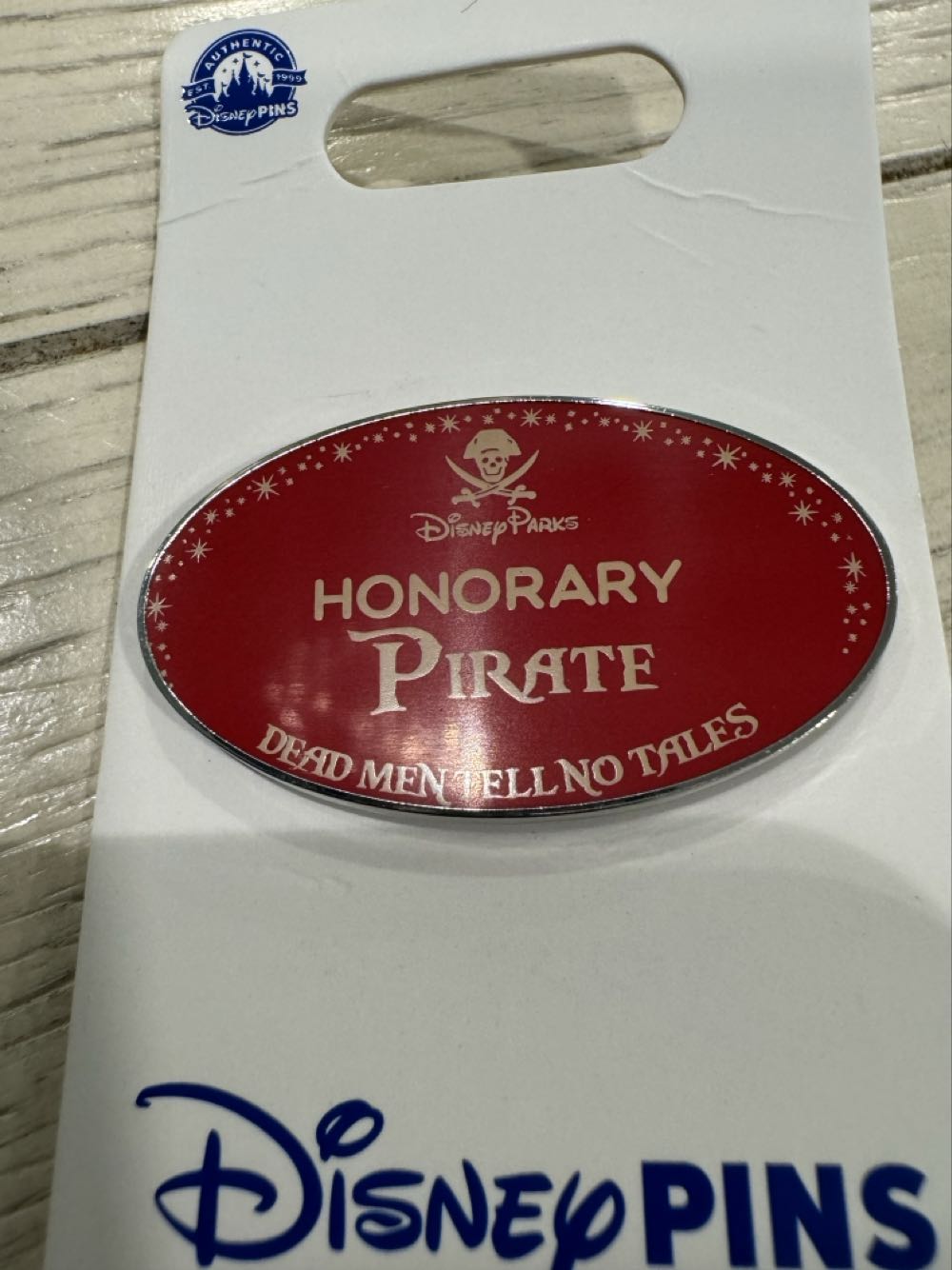 Cast member name tag, Honorary Pirate  pin collectible [Barcode 400974218928] - Main Image 2