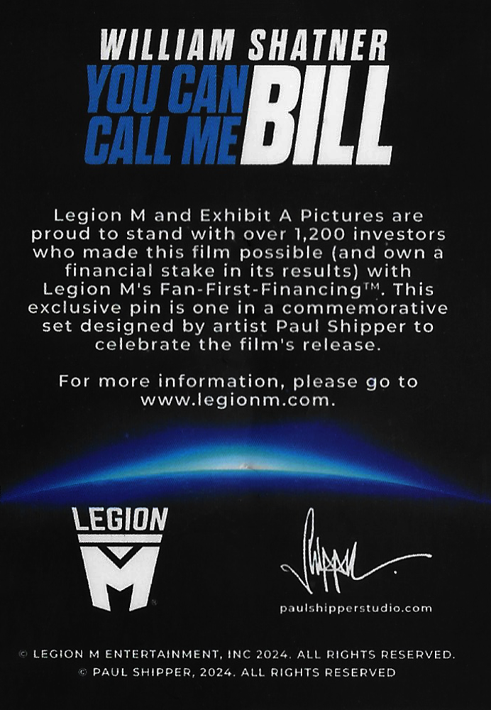 William Shatner: You Can Call Me Bill - Limited Edition Release Pin - Metal pin collectible - Main Image 2