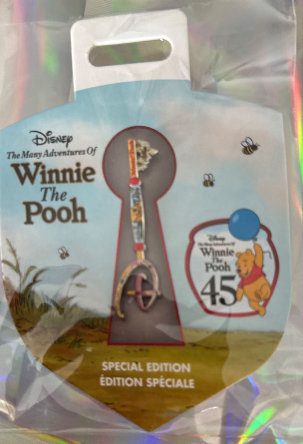 Disney Store Winnie The Pooh 45th Anniversary Key Many Adventures Of  pin collectible [Barcode 466042725996] - Main Image 2