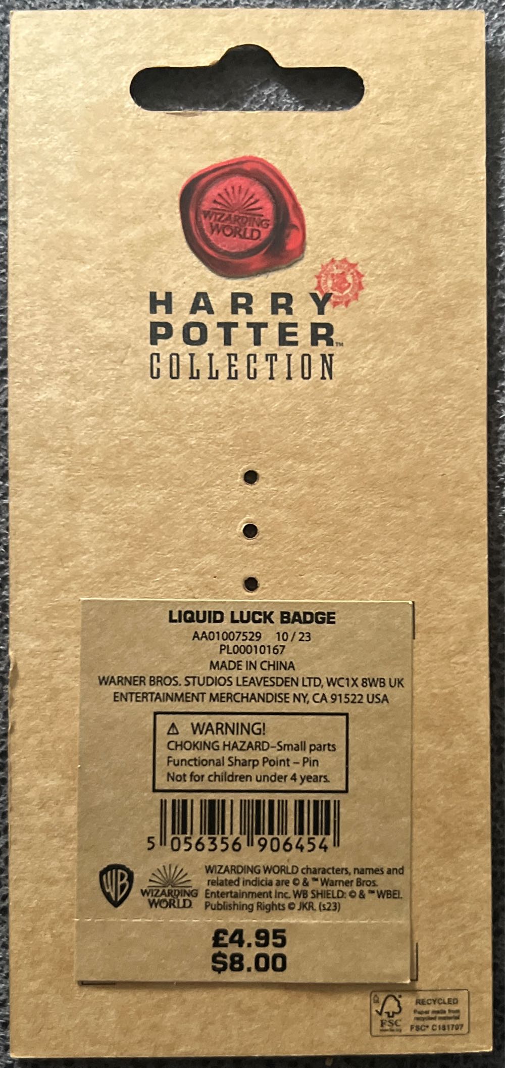 Liquid Luck Badge  pin collectible [Barcode 5056356906454] - Main Image 2