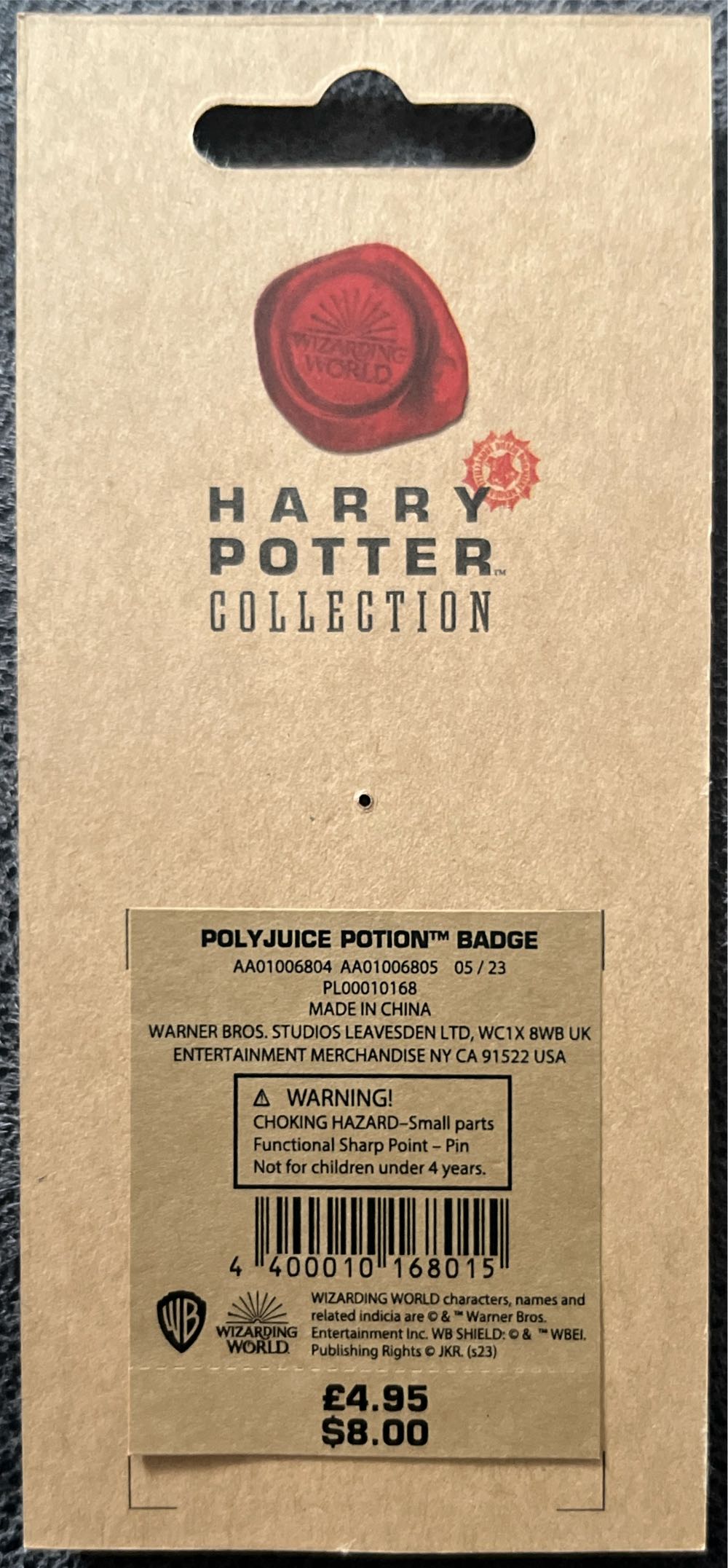 Polyjuice Potion Badge  pin collectible [Barcode 4400010168015] - Main Image 2