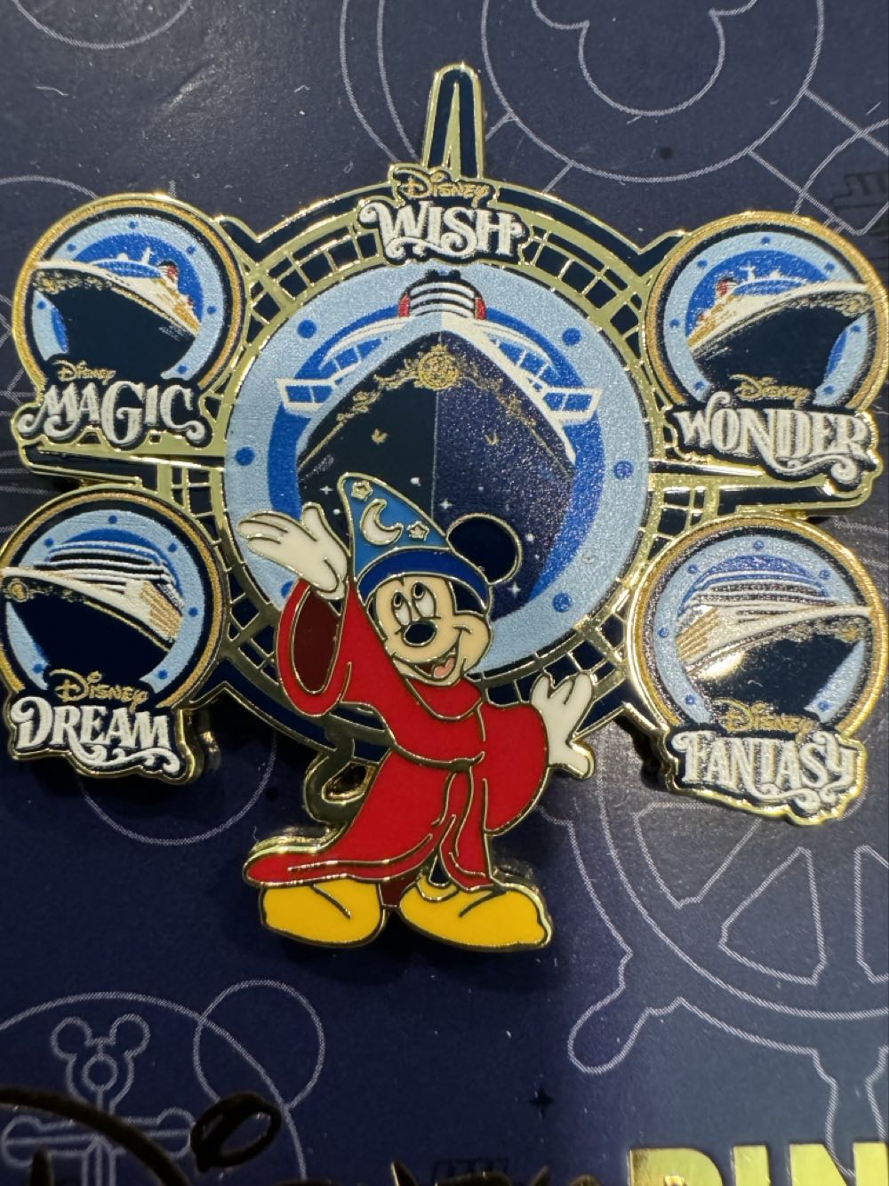 Disney Cruise Line DCL 2024: 5 Ships Wish Wonder Fantasy Dream Magic - DISNEY CL LE pin collectible [Barcode 400959269198] - Main Image 2