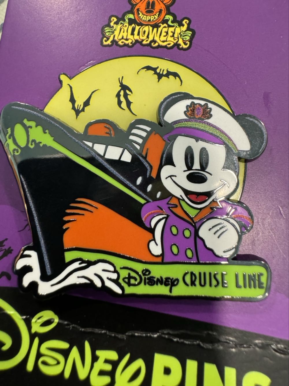 Disney Cruise Line DCL, Halloween On The High Seas, Captain Mickey  pin collectible [Barcode 400977169227] - Main Image 2