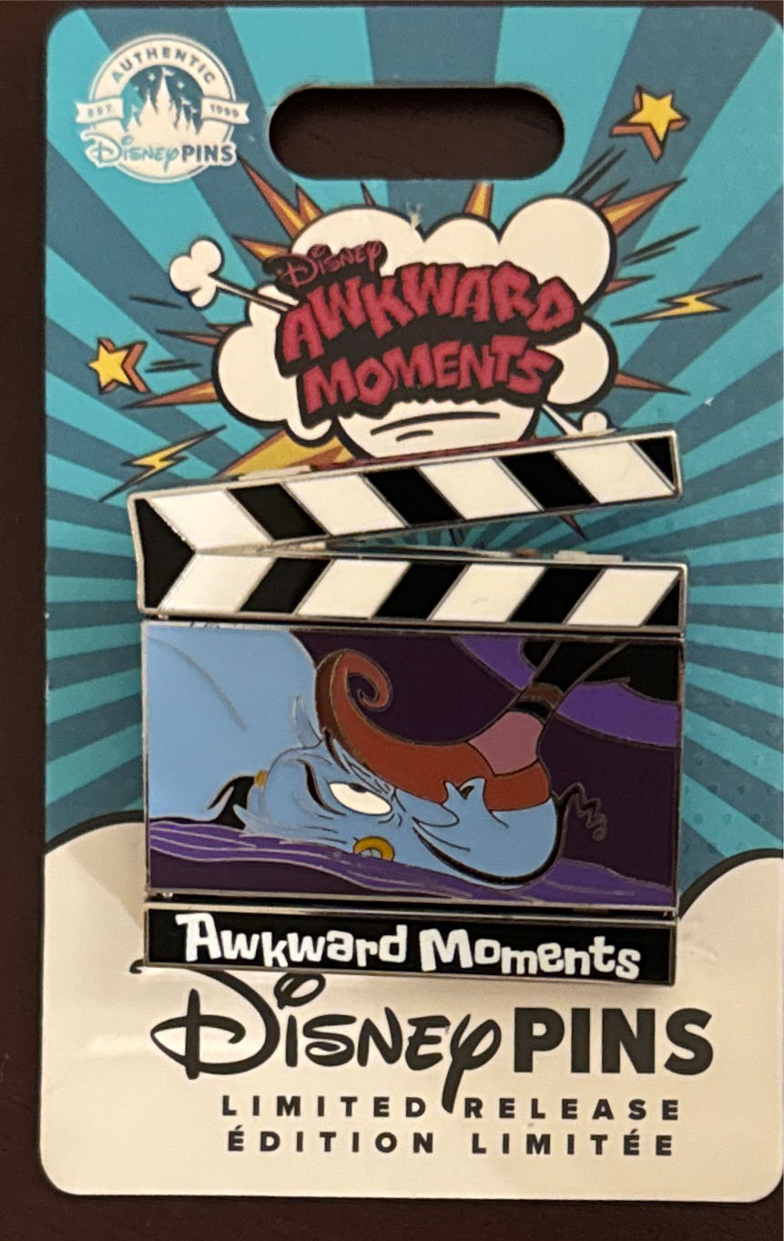 2023 Disney Parks Awkward Moments Aladdin Genie Limited Release Pin NEW  pin collectible [Barcode 400956317151] - Main Image 2
