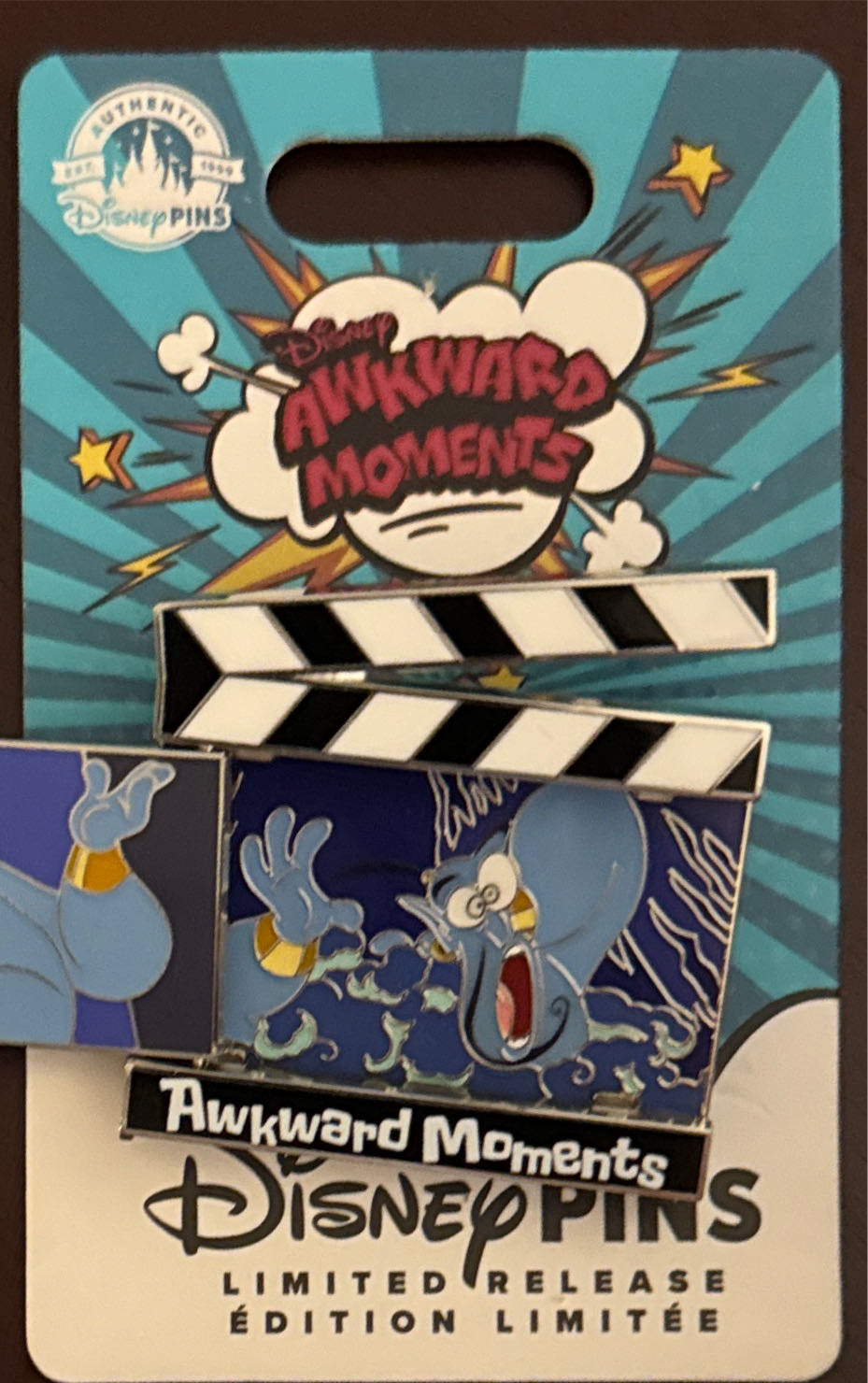 2023 Disney Parks Awkward Moments Aladdin Genie Limited Release Pin NEW  pin collectible [Barcode 400956317151] - Main Image 3