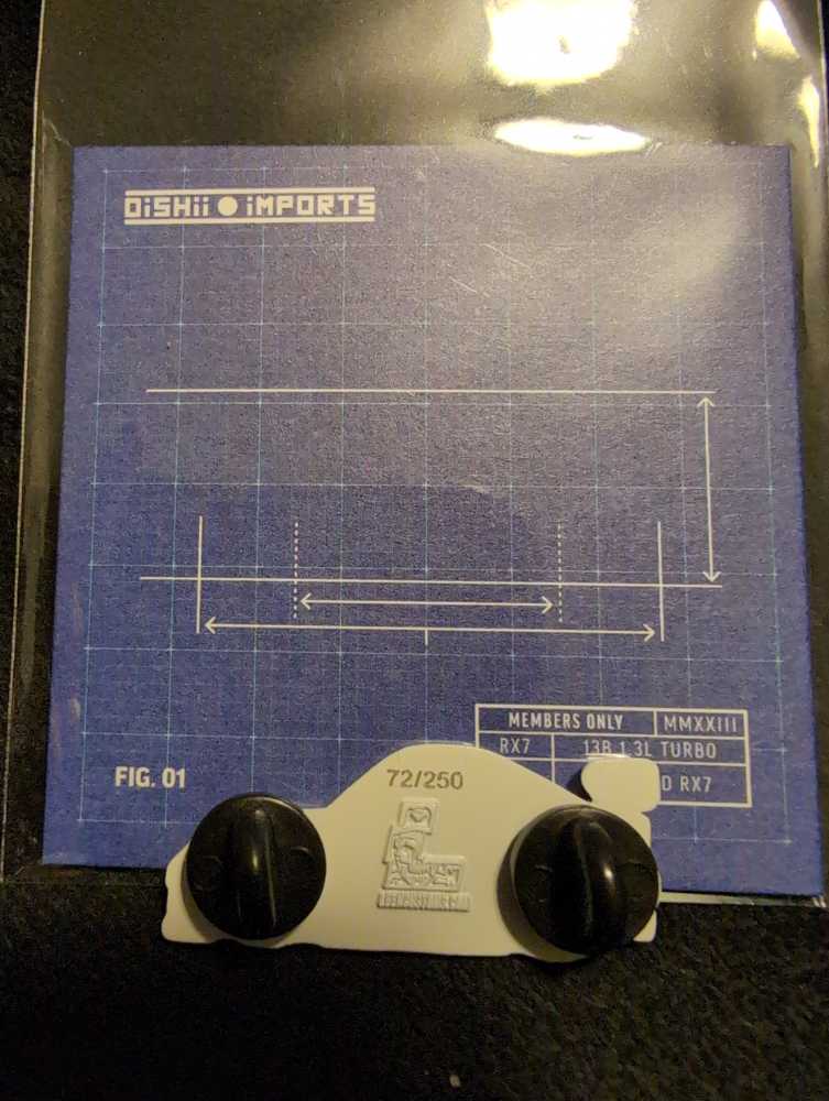 Leen Customs Mazda RX-7 Oishii Imports  pin collectible - Main Image 3