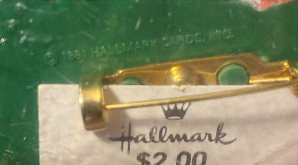 1981 Hallmark Christmas Tree With Candy Cane - Collectible Lapel Pin pin collectible - Main Image 3