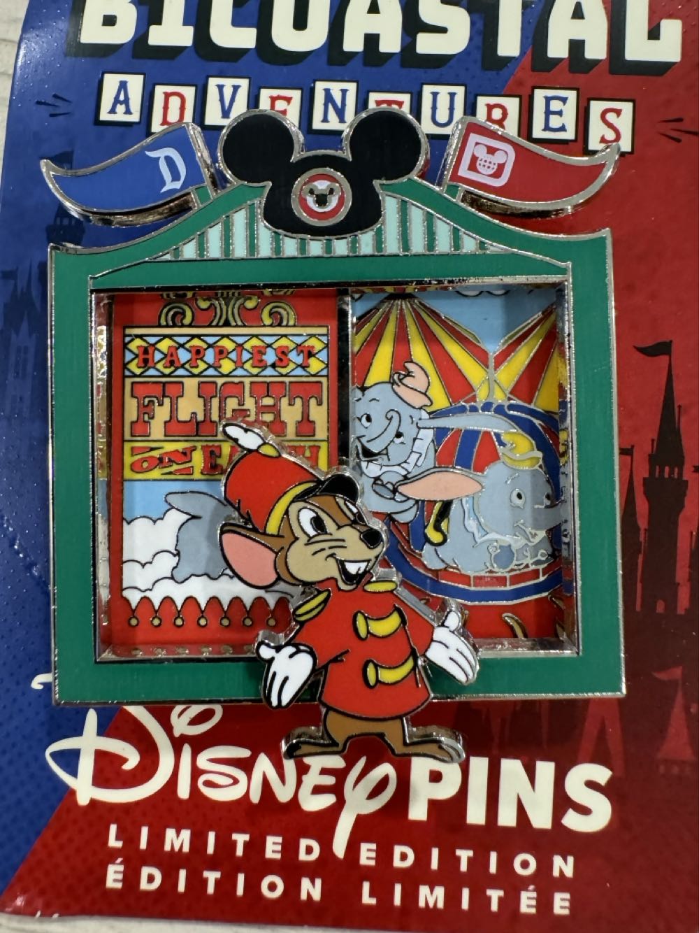 Bicoastal Adventures - Dumbo The Flying Elephant - Disney Pin pin collectible [Barcode 400976718532] - Main Image 3