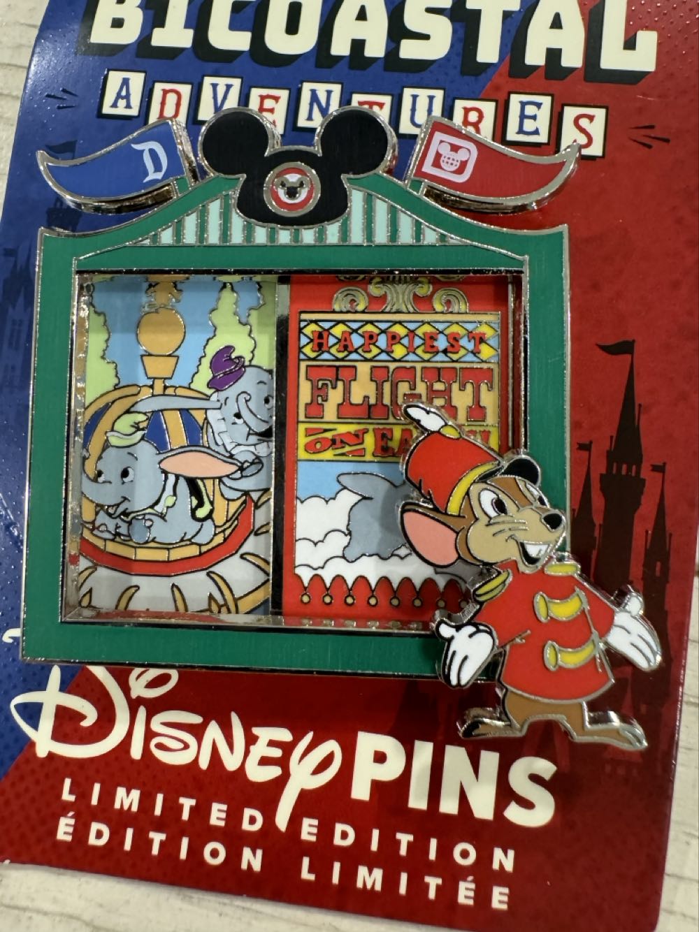 Bicoastal Adventures - Dumbo The Flying Elephant - Disney Pin pin collectible [Barcode 400976718532] - Main Image 4
